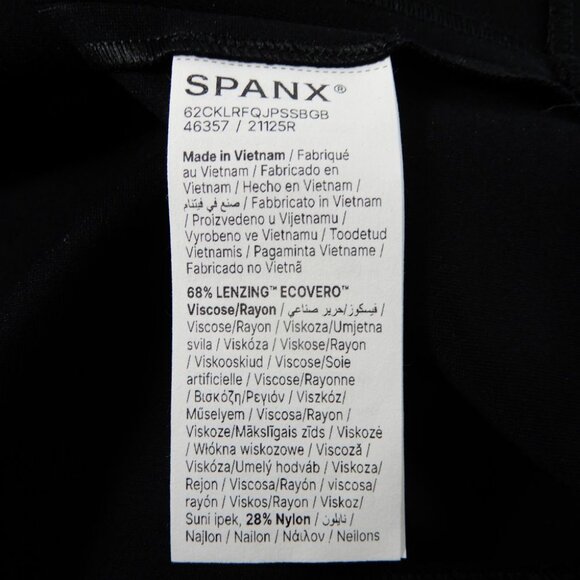 SPANX Belted Sleeveless Ponte Cargo Midi DRESS Size M Faux Wrap Black NEW $188 - Picture 13 of 13